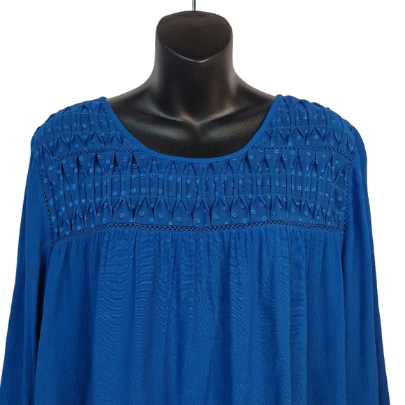 Daniel Rainn Women's Blue Embellished Top Blouse Size XL - Picture 4 of 12